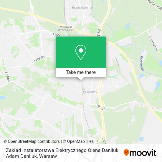 Zakład Instalatorstwa Elektrycznego Olena Daniluk Adam Daniluk map