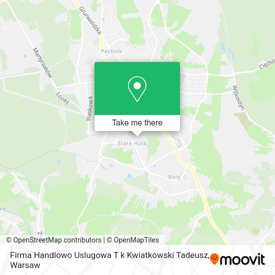 Firma Handlowo Uslugowa T k Kwiatkowski Tadeusz map