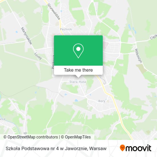 Szkoła Podstawowa nr 4 w Jaworznie map