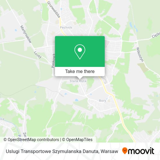 Uslugi Transportowe Szymulanska Danuta map