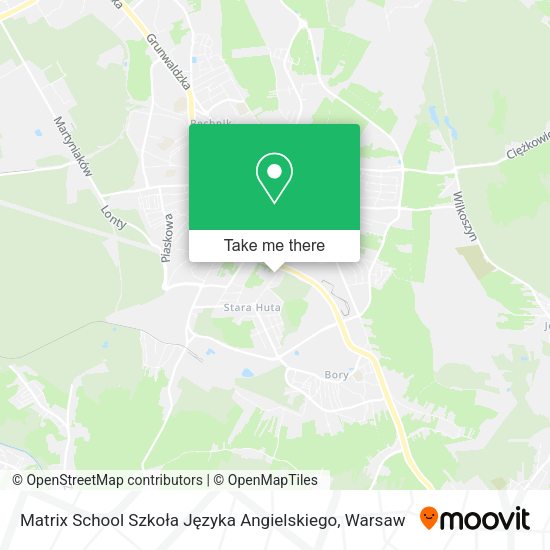 Карта Matrix School Szkoła Języka Angielskiego