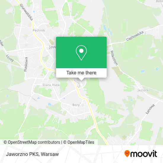 Карта Jaworzno PKS