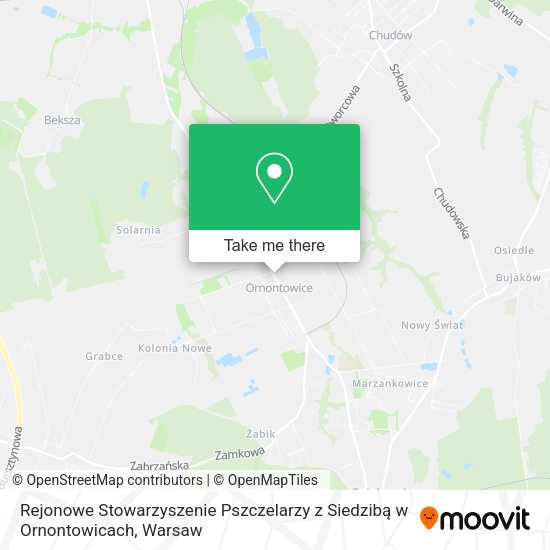 Rejonowe Stowarzyszenie Pszczelarzy z Siedzibą w Ornontowicach map