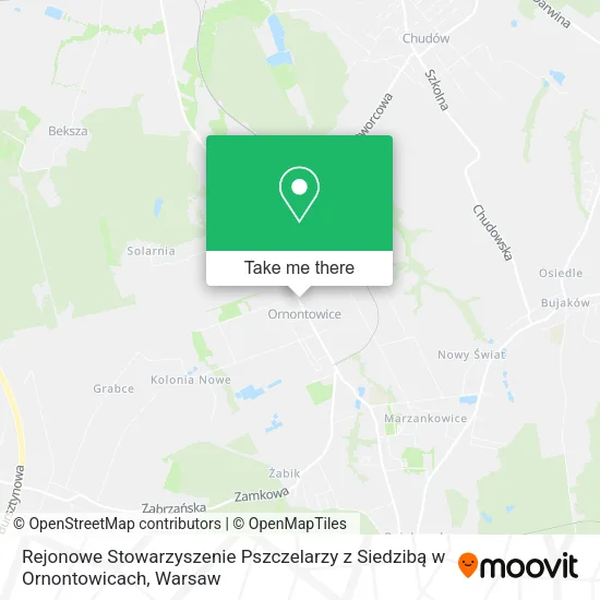Карта Rejonowe Stowarzyszenie Pszczelarzy z Siedzibą w Ornontowicach