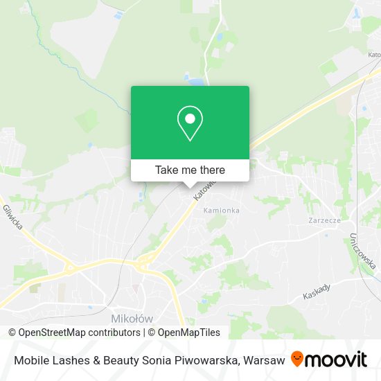 Mobile Lashes & Beauty Sonia Piwowarska map