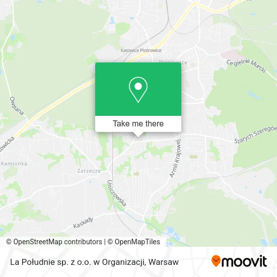 Карта La Południe sp. z o.o. w Organizacji