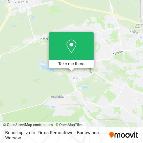 Карта Bonus sp. z o.o. Firma Remontowo - Budowlana