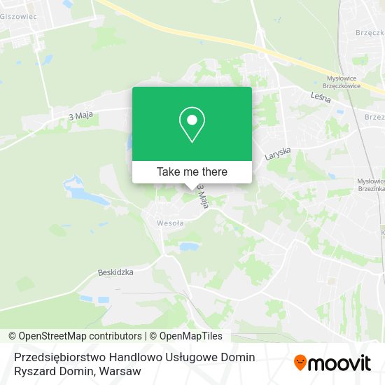 Przedsiębiorstwo Handlowo Usługowe Domin Ryszard Domin map