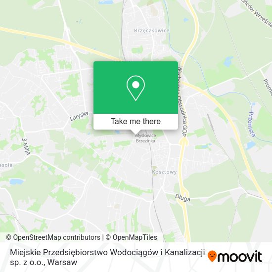 Miejskie Przedsiębiorstwo Wodociągów i Kanalizacji sp. z o.o. map