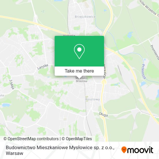 Budownictwo Mieszkaniowe Mysłowice sp. z o.o. map