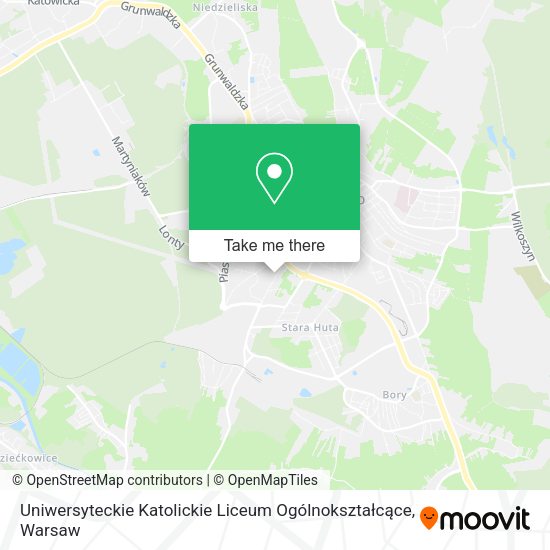 Uniwersyteckie Katolickie Liceum Ogólnokształcące map