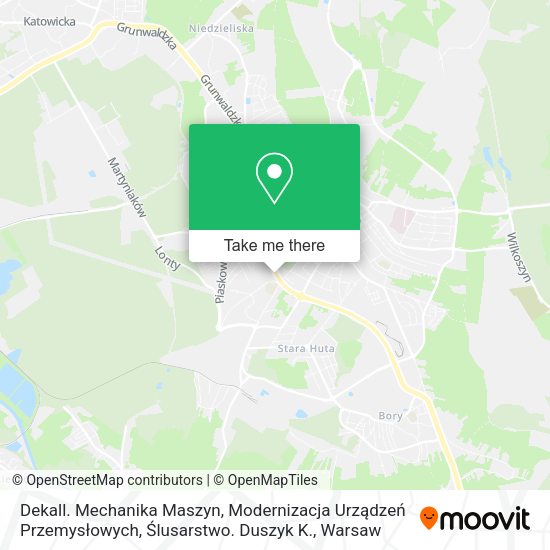 Dekall. Mechanika Maszyn, Modernizacja Urządzeń Przemysłowych, Ślusarstwo. Duszyk K. map