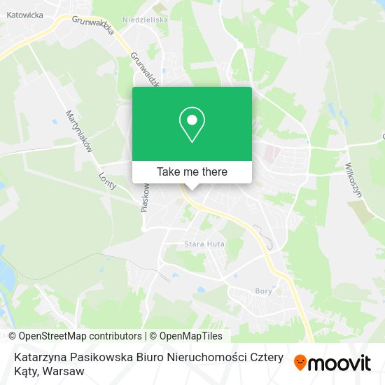 Katarzyna Pasikowska Biuro Nieruchomości Cztery Kąty map