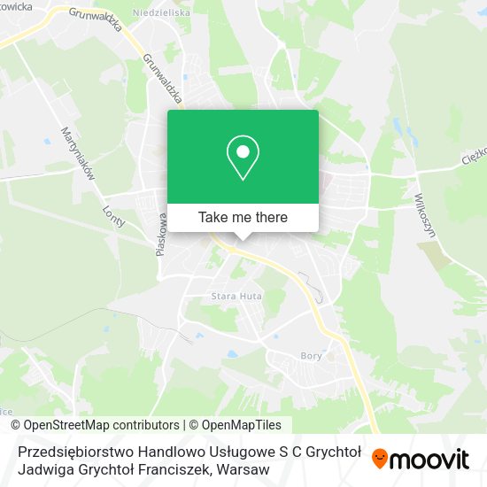 Przedsiębiorstwo Handlowo Usługowe S C Grychtoł Jadwiga Grychtoł Franciszek map