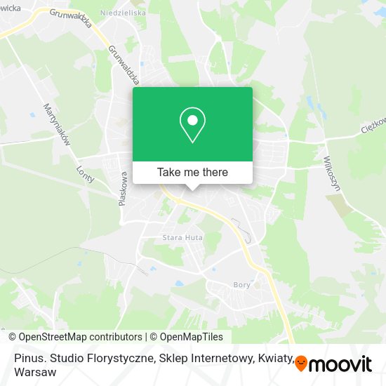 Pinus. Studio Florystyczne, Sklep Internetowy, Kwiaty map