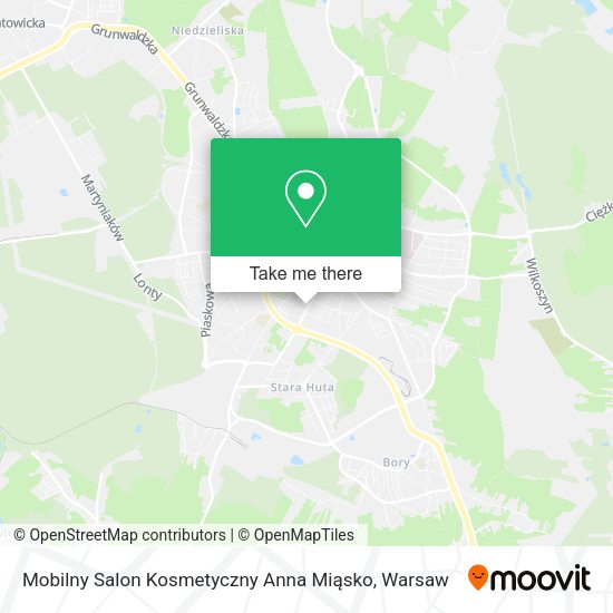 Карта Mobilny Salon Kosmetyczny Anna Miąsko