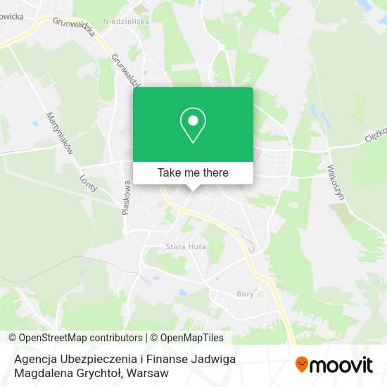 Agencja Ubezpieczenia i Finanse Jadwiga Magdalena Grychtoł map