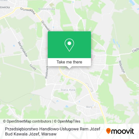 Przedsiębiorstwo Handlowo-Usługowe Rem Józef Bud Kawala Józef map