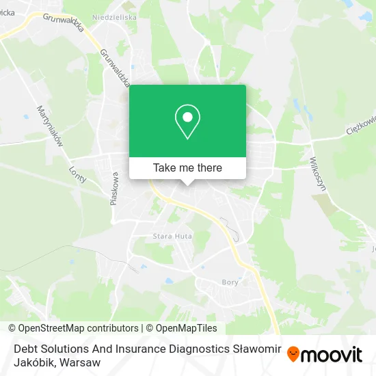 Карта Debt Solutions And Insurance Diagnostics Sławomir Jakóbik