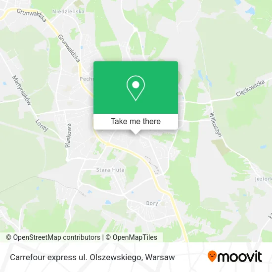 Карта Carrefour express ul. Olszewskiego