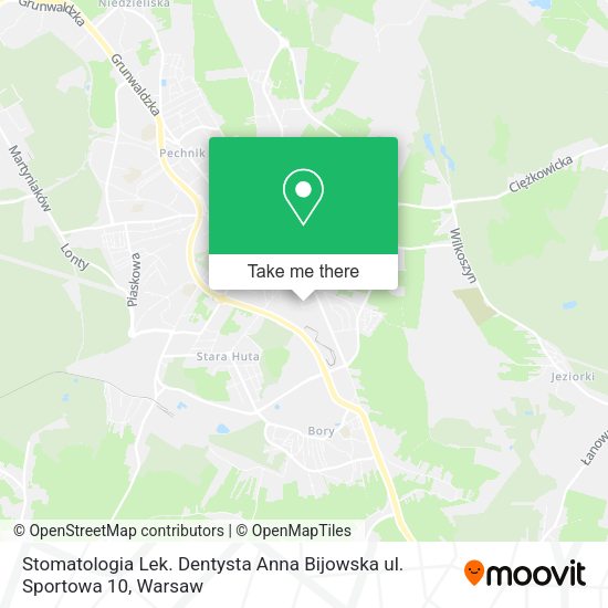 Stomatologia Lek. Dentysta Anna Bijowska ul. Sportowa 10 map