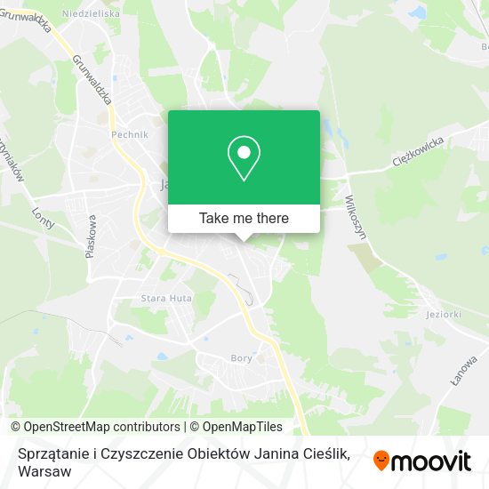 Sprzątanie i Czyszczenie Obiektów Janina Cieślik map