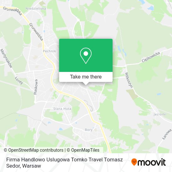 Firma Handlowo Uslugowa Tomko Travel Tomasz Sedor map