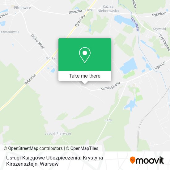 Usługi Księgowe Ubezpieczenia. Krystyna Kirszensztejn map