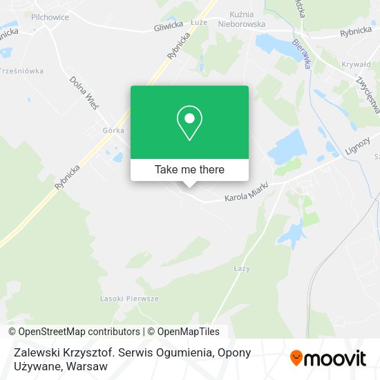 Zalewski Krzysztof. Serwis Ogumienia, Opony Używane map