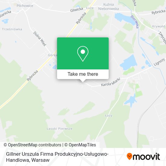 Gillner Urszula Firma Produkcyjno-Usługowo-Handlowa map