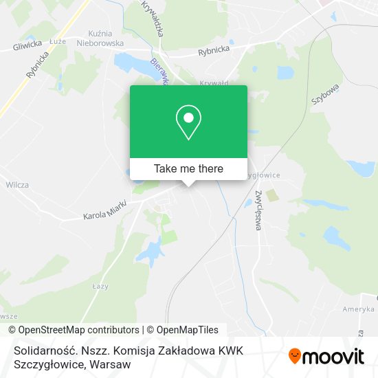 Solidarność. Nszz. Komisja Zakładowa KWK Szczygłowice map