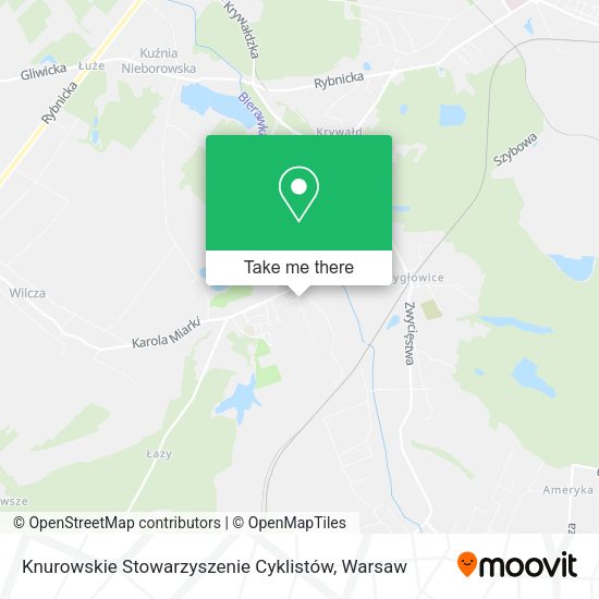 Knurowskie Stowarzyszenie Cyklistów map