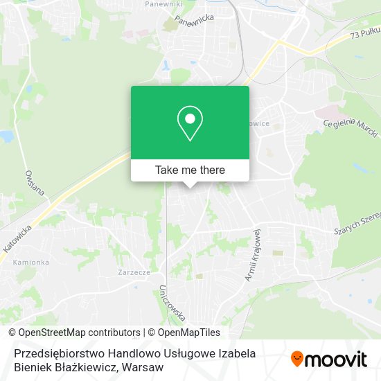 Przedsiębiorstwo Handlowo Usługowe Izabela Bieniek Błażkiewicz map