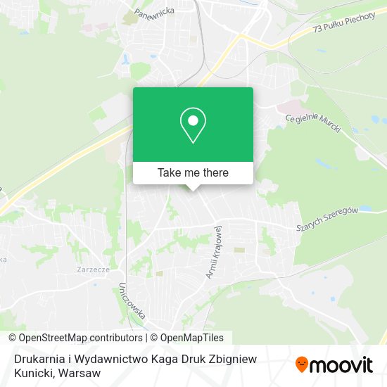 Drukarnia i Wydawnictwo Kaga Druk Zbigniew Kunicki map