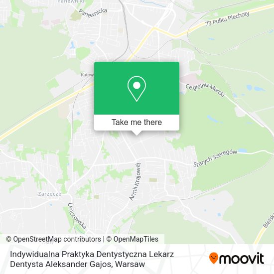 Indywidualna Praktyka Dentystyczna Lekarz Dentysta Aleksander Gajos map