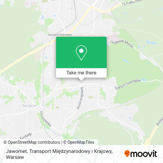 Карта Jawomet. Transport Międzynarodowy i Krajowy