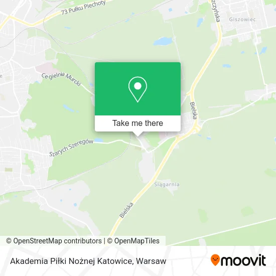 Akademia Piłki Nożnej Katowice map
