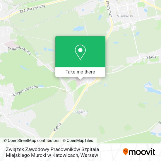 Związek Zawodowy Pracowników Szpitala Miejskiego Murcki w Katowicach map