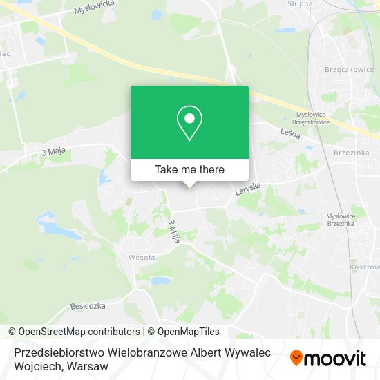 Przedsiebiorstwo Wielobranzowe Albert Wywalec Wojciech map