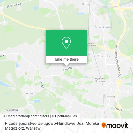 Przedsiębiorstwo Usługowo-Handlowe Dual Monika Magdziorz map