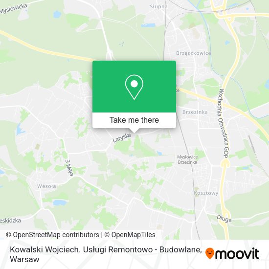 Kowalski Wojciech. Usługi Remontowo - Budowlane map