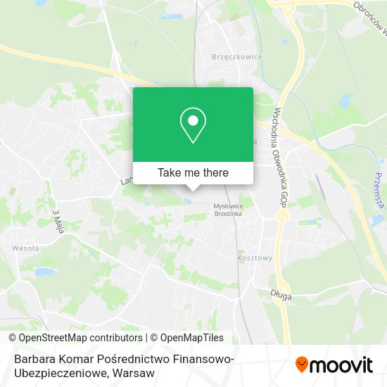 Barbara Komar Pośrednictwo Finansowo- Ubezpieczeniowe map