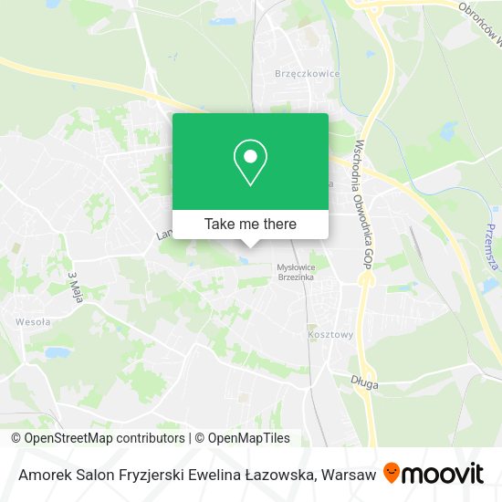 Amorek Salon Fryzjerski Ewelina Łazowska map