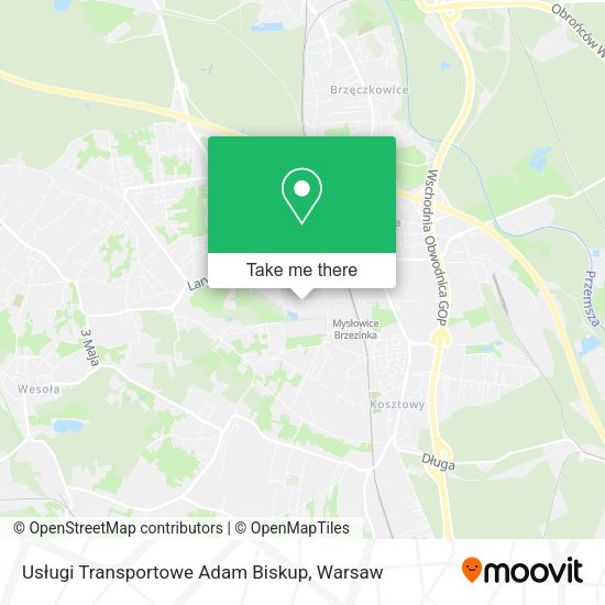 Usługi Transportowe Adam Biskup map