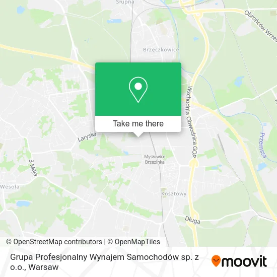 Карта Grupa Profesjonalny Wynajem Samochodów sp. z o.o.