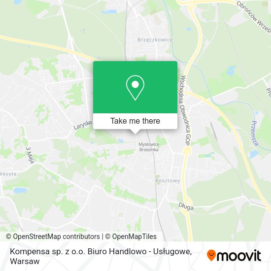 Kompensa sp. z o.o. Biuro Handlowo - Usługowe map