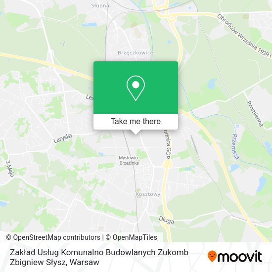 Zakład Usług Komunalno Budowlanych Zukomb Zbigniew Słysz map