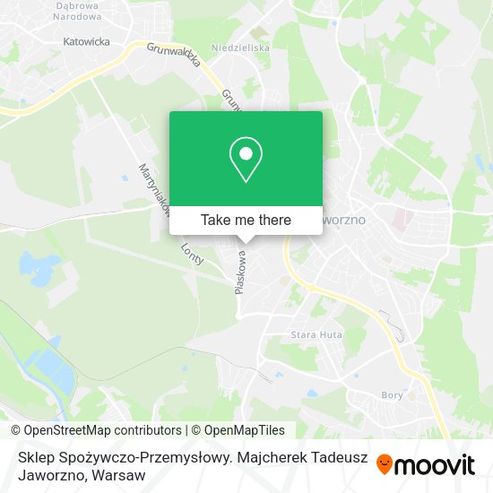 Sklep Spożywczo-Przemysłowy. Majcherek Tadeusz Jaworzno map