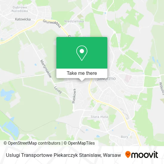 Карта Uslugi Transportowe Piekarczyk Stanislaw