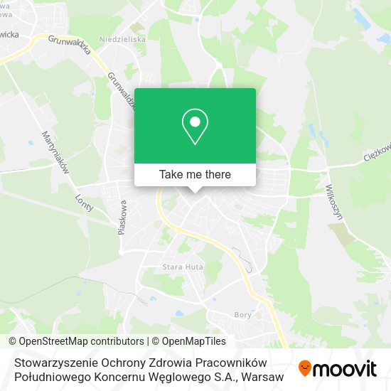 Stowarzyszenie Ochrony Zdrowia Pracowników Południowego Koncernu Węglowego S.A. map